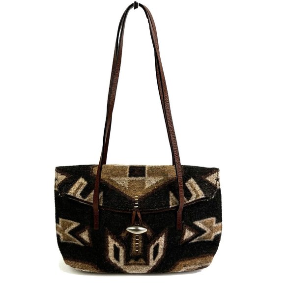 Pendleton Handbags - Pendleton Handbag Southwestern Wool Leather Aztec Southwestern Shoulder Bag